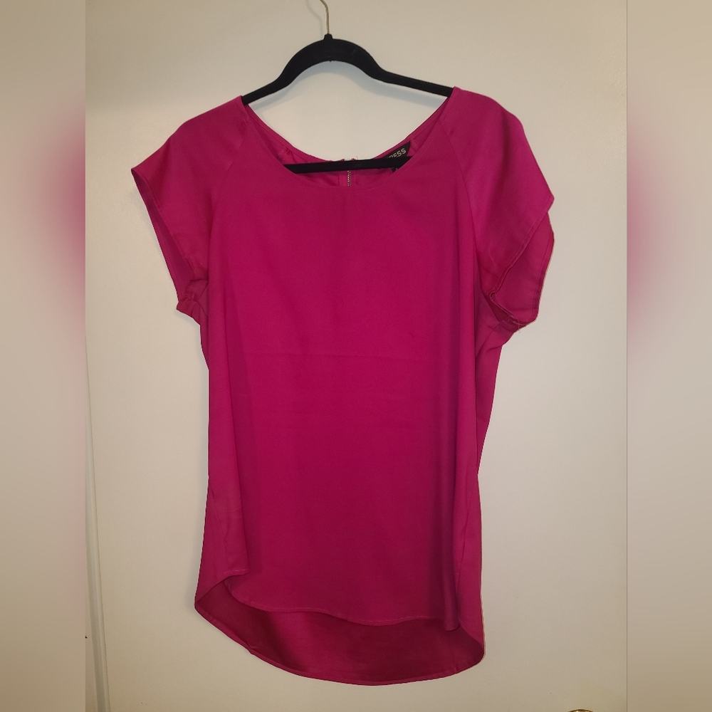 Pink Satin Like Blouse